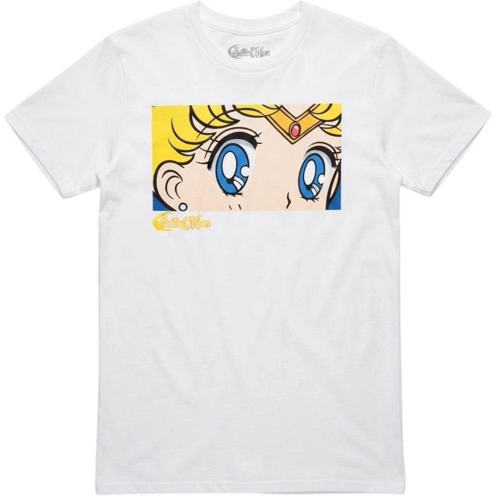 Sailor Moon Anime Her Eyes Graphic Tee White T-Shirt Size S NWOT Authentic